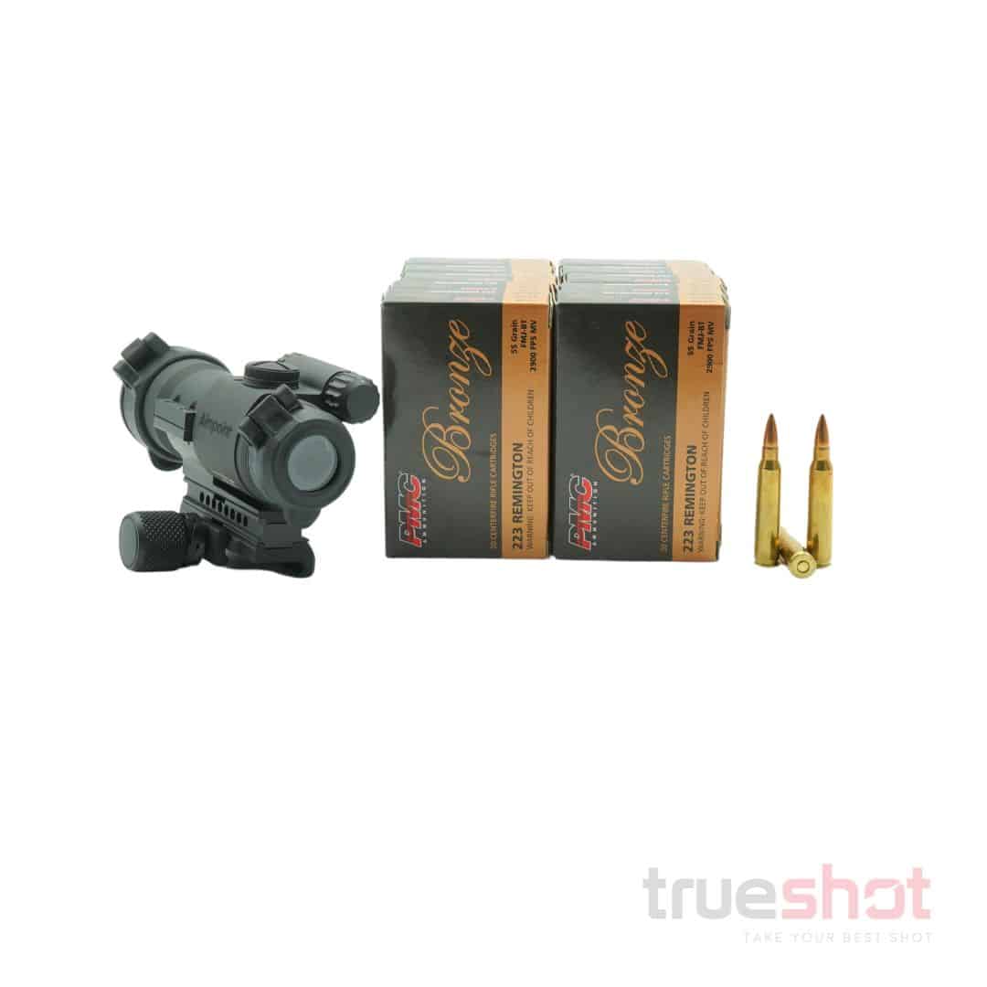 BUNDLE DEAL: Aimpoint Patrol Rifle Optics (Pro) Red Dot Rifle Sight and 200 Rounds of Ammo