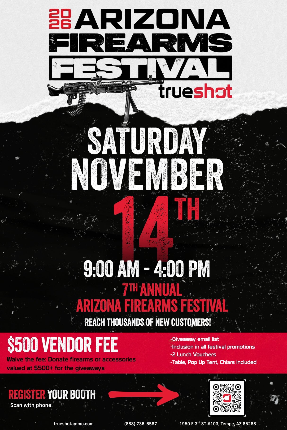 2026 Arizona Firearms Festival Vendor Fee