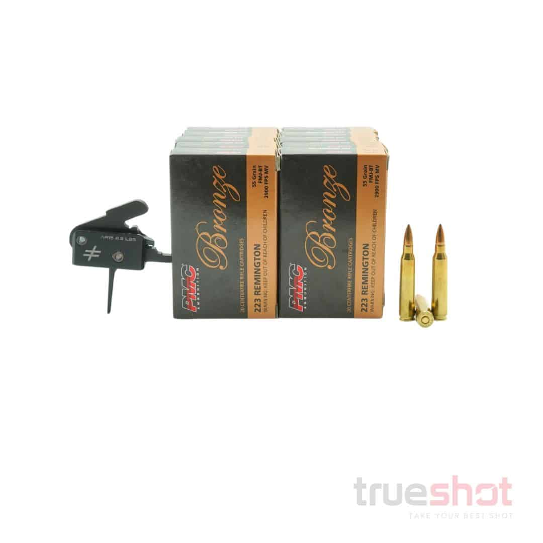 BUNDLE DEAL: Blackout Defense Zero 4.5 lb Single Stage Flat AR-15 Trigger and 200 Rounds of Ammo
