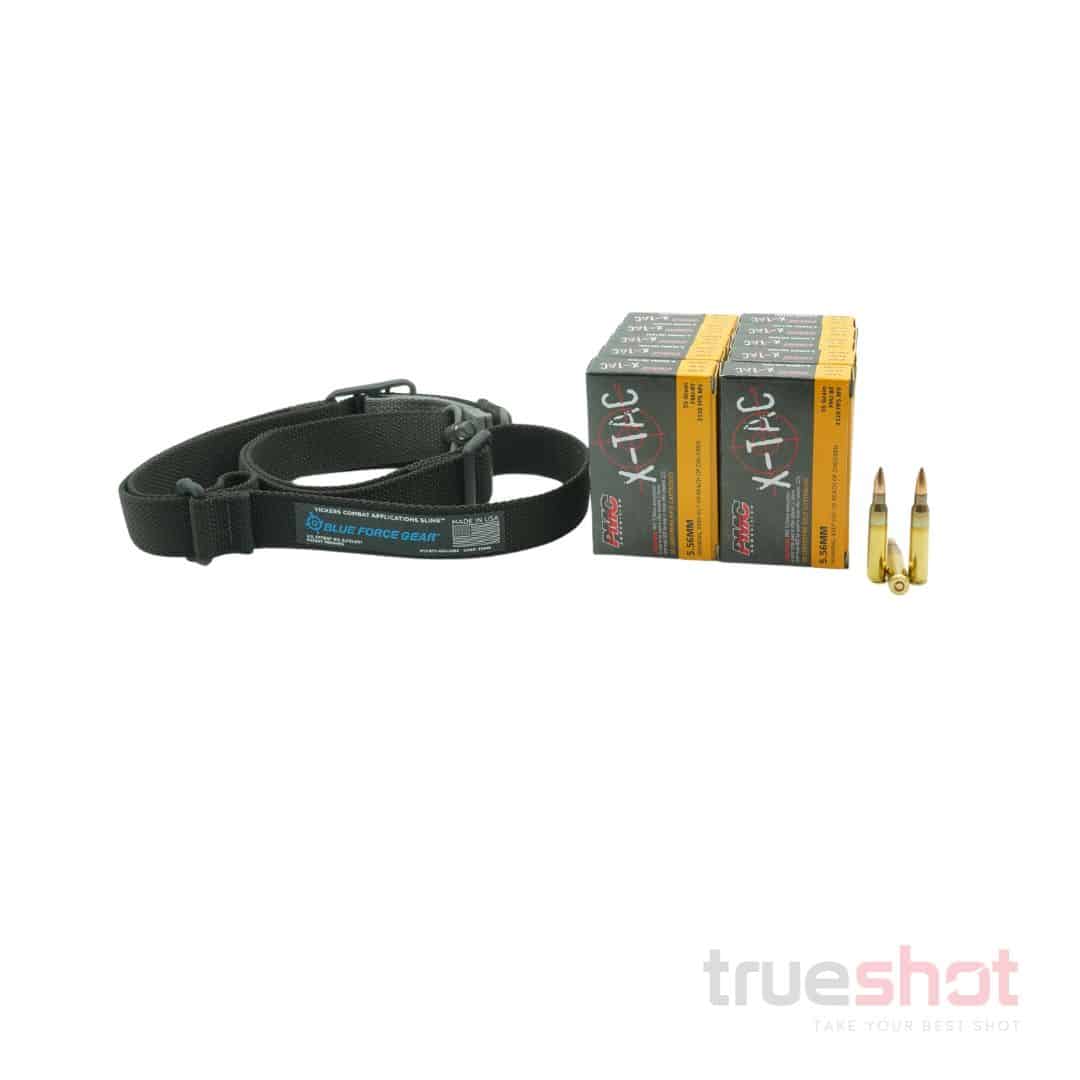 BUNDLE DEAL: Black Blue Force Gear Vickers QD Rifle Sling and 200 Rounds of Ammo