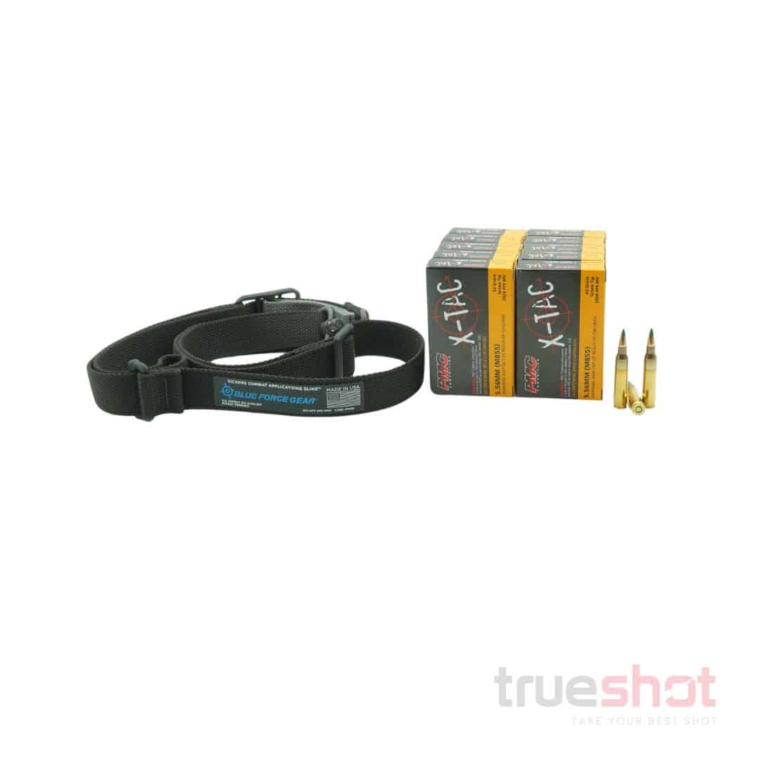 BUNDLE DEAL: Black Blue Force Gear Vickers QD Rifle Sling and 200 Rounds of Ammo