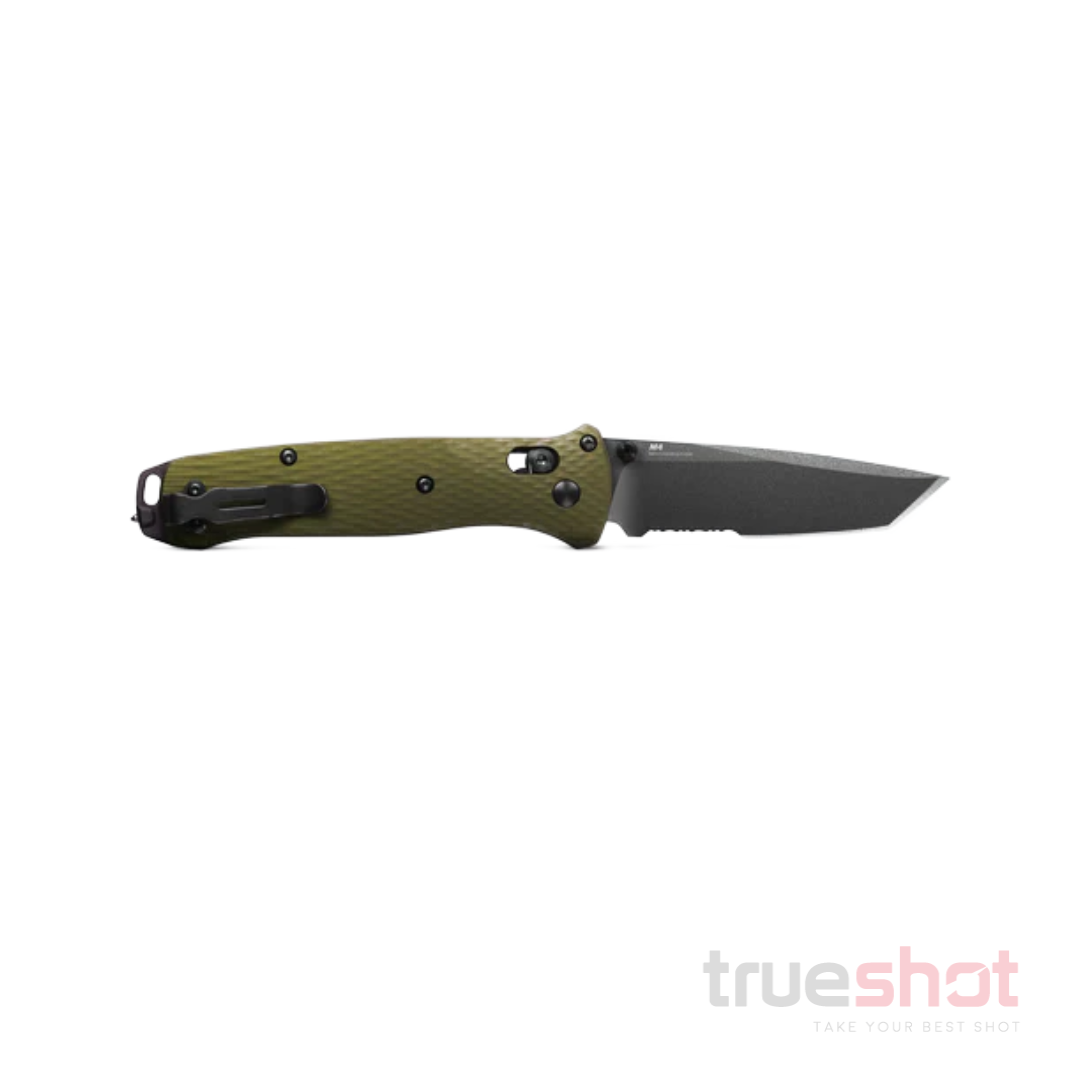 Benchmade - Bailout - AXIS Lock - Green Aluminum - CPM M4 - Gray Serrated - 3.4"