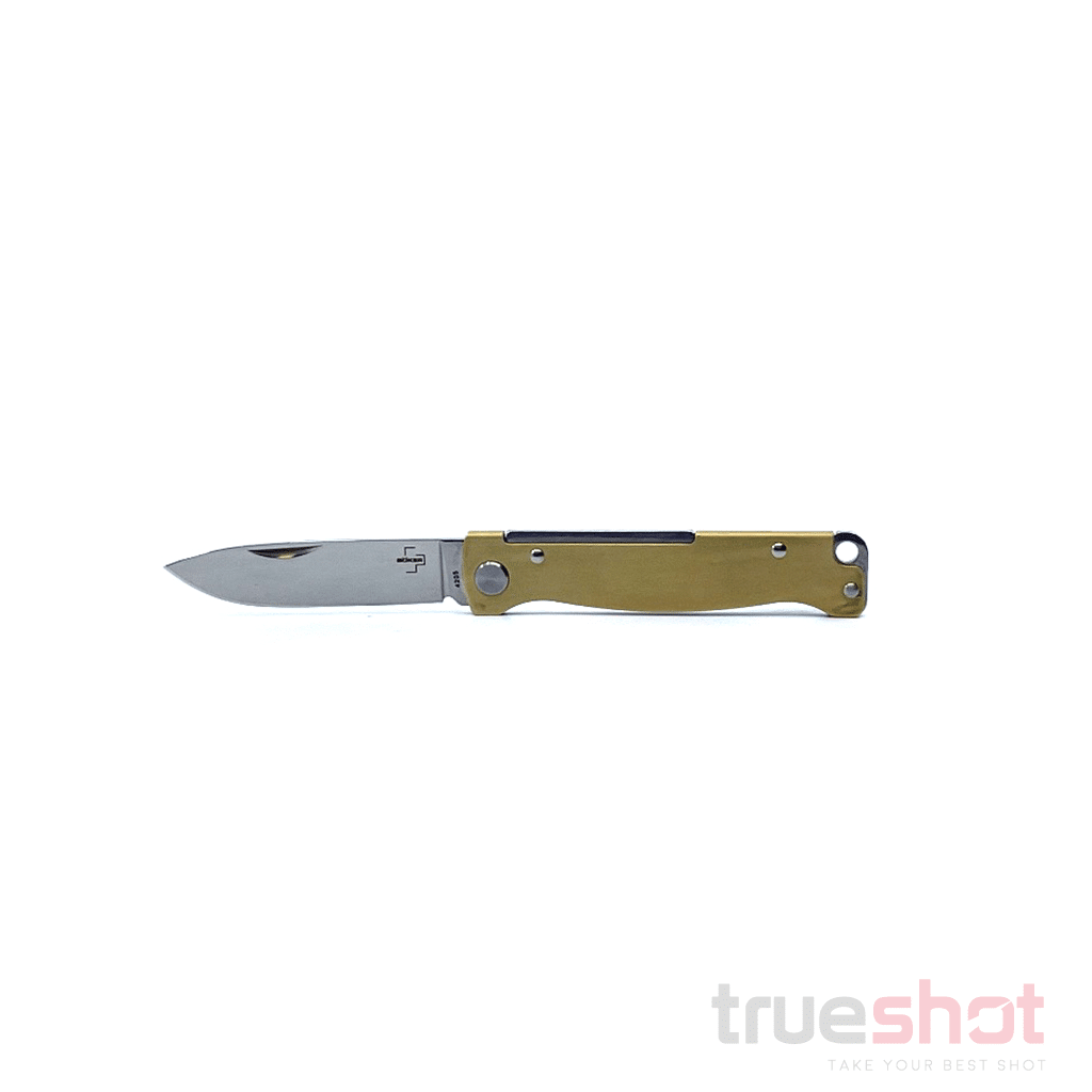 Boker - 01BO853 - Boker Plus Atlas Brass - Satin - Brass - 12C27 Sandvik Stainless Steel - 2.64"
