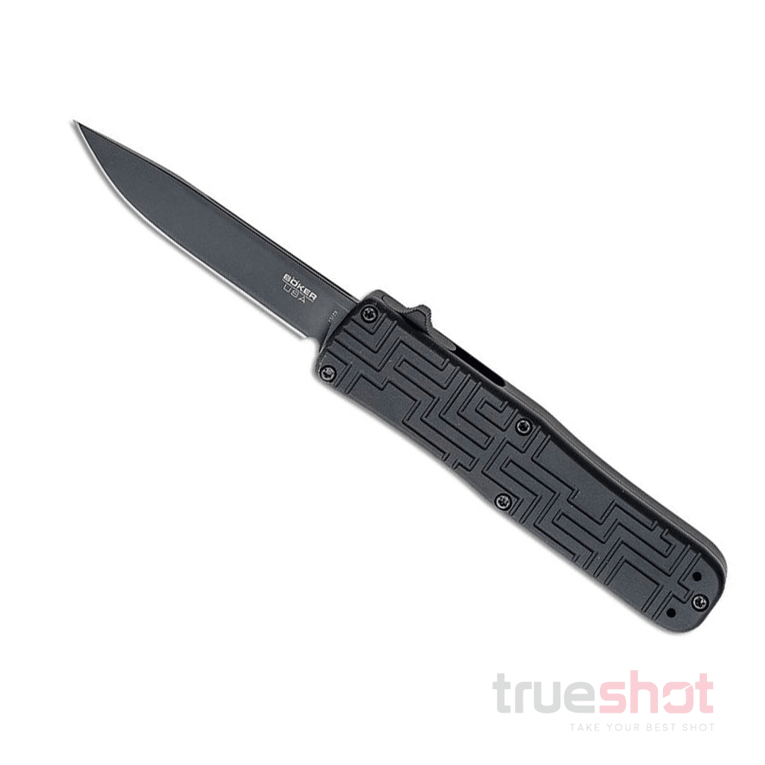 Boker - 06EX263 - Boker Plus USA OTF Auto - Black - Black - Aluminum - 154CM - 3.50"