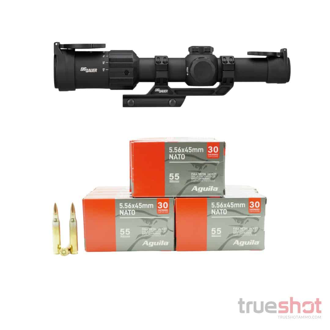 Bundle Deal: Sig Sauer - Tango MSR Scope - 1-6X24mm and 300 Rounds of Ammo