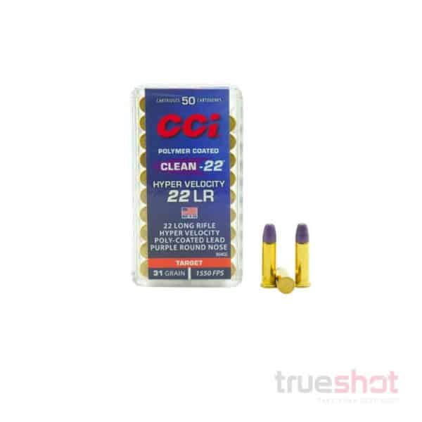 CCI - Clean-22 - 22 Long Rifle - 31 Grain - Poly-Coated Purple LRN