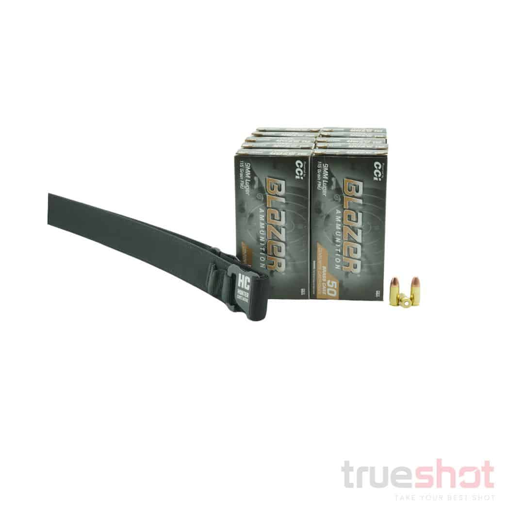 BUNDLE DEAL: Black Size Regular Constantine Concealed Carry Belt And 500 Rounds of Ammo