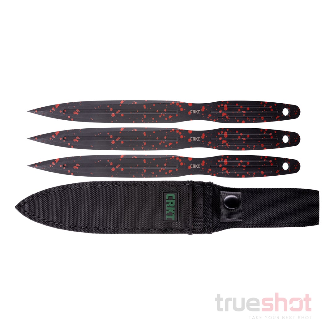 CRKT - 3pc Onion Throwing Knives - Black/Red - 1050 - 6.25"