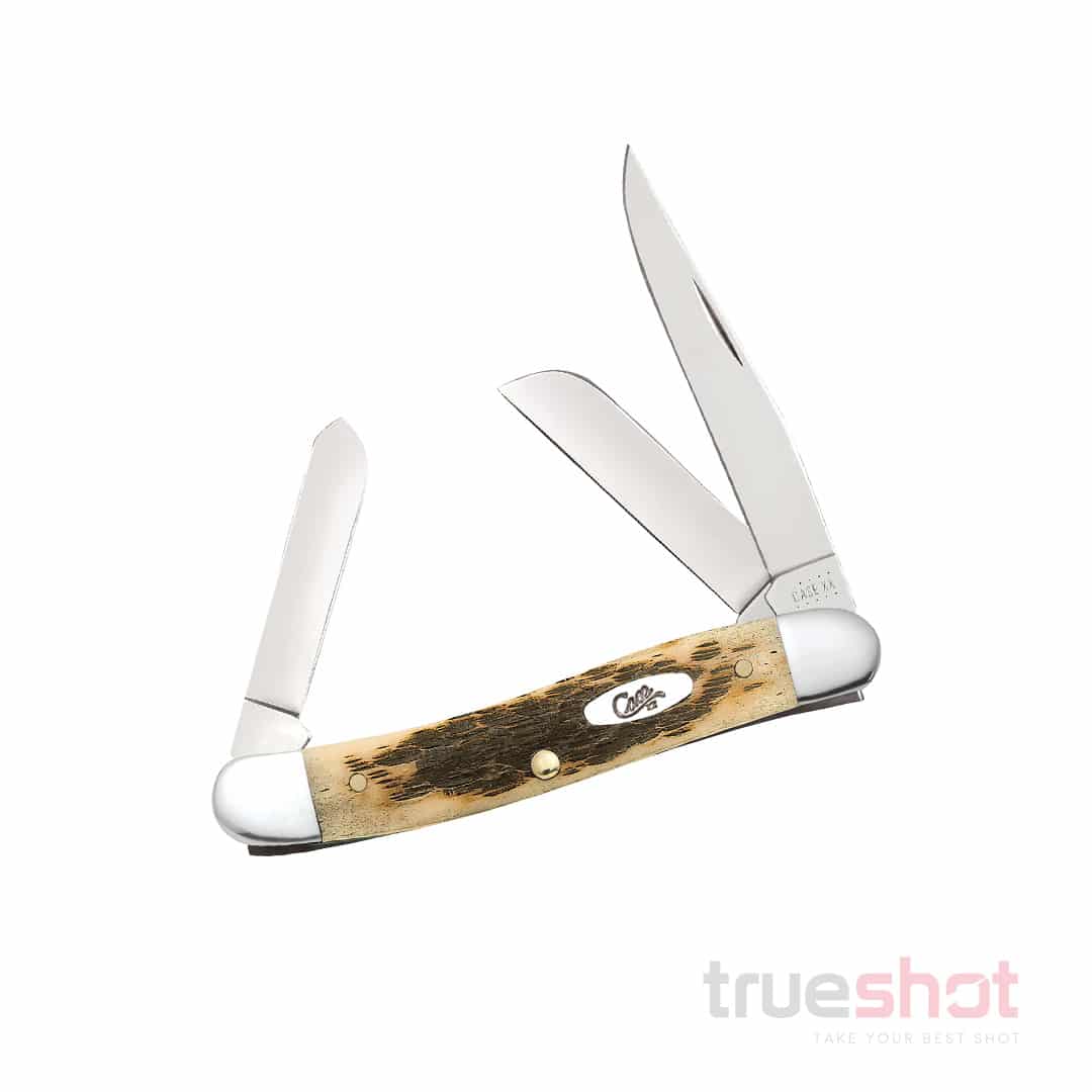 Case - Amber Bone-Peach Seed - Jig - Medium-Stockman - (6318 CS) 00039