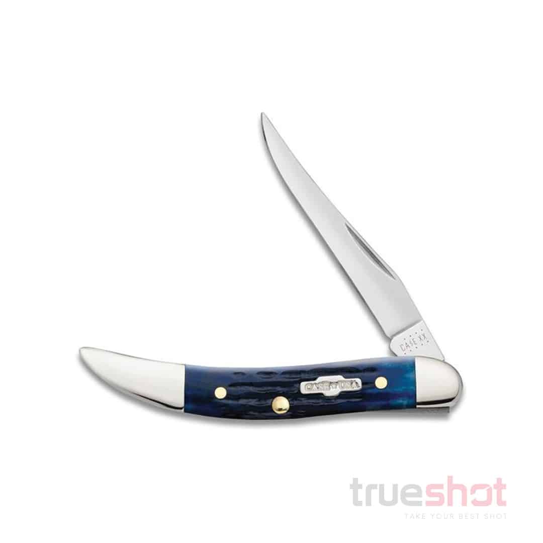 Case - Small Texas Toothpick - 3.00" - Deep-Sea Blue Bone - (610096SS) 02804