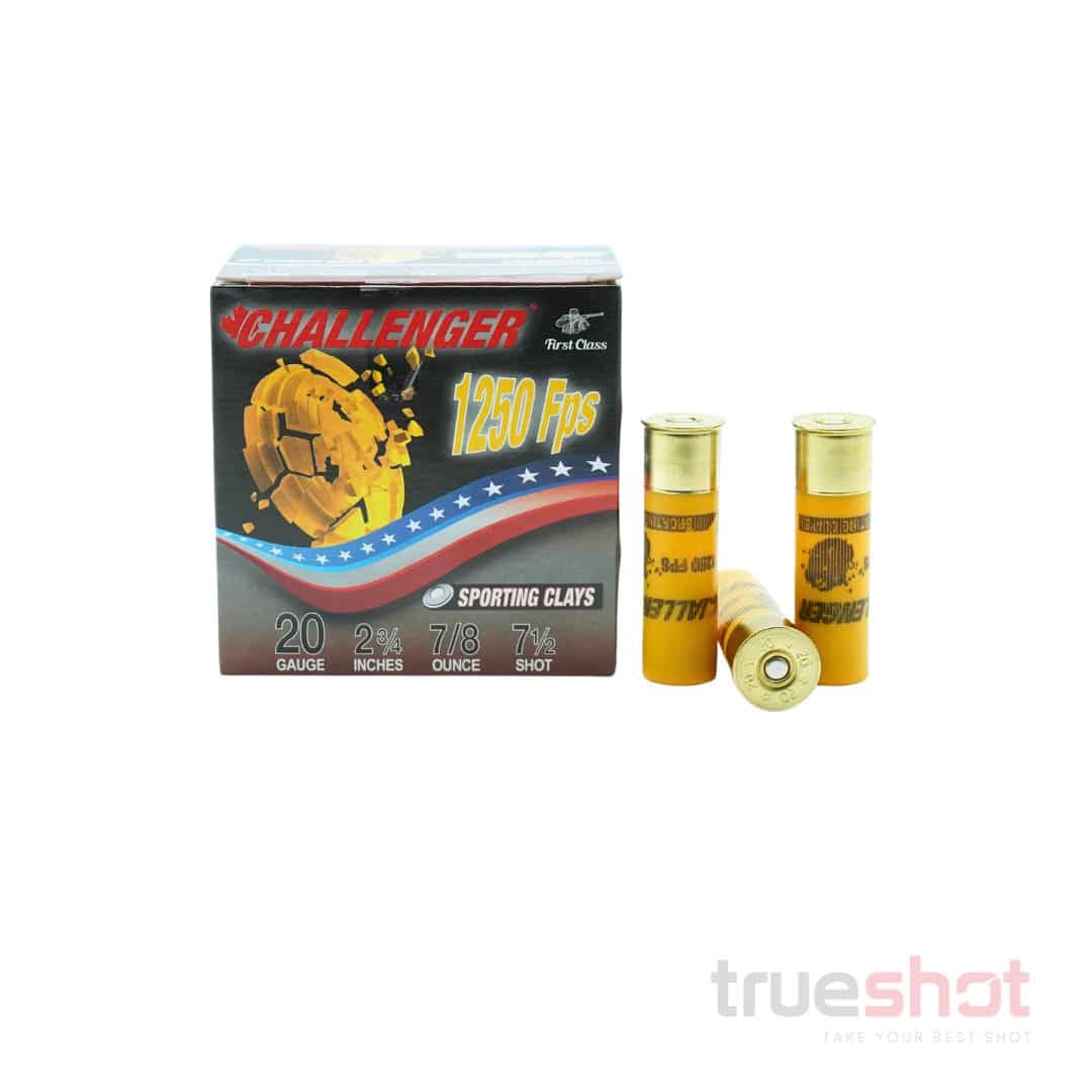 Challenger - First Class Sporting Clays - 20 Gauge - #7.5 Shot - 2.75" - 7/8 oz - 1250 FPS