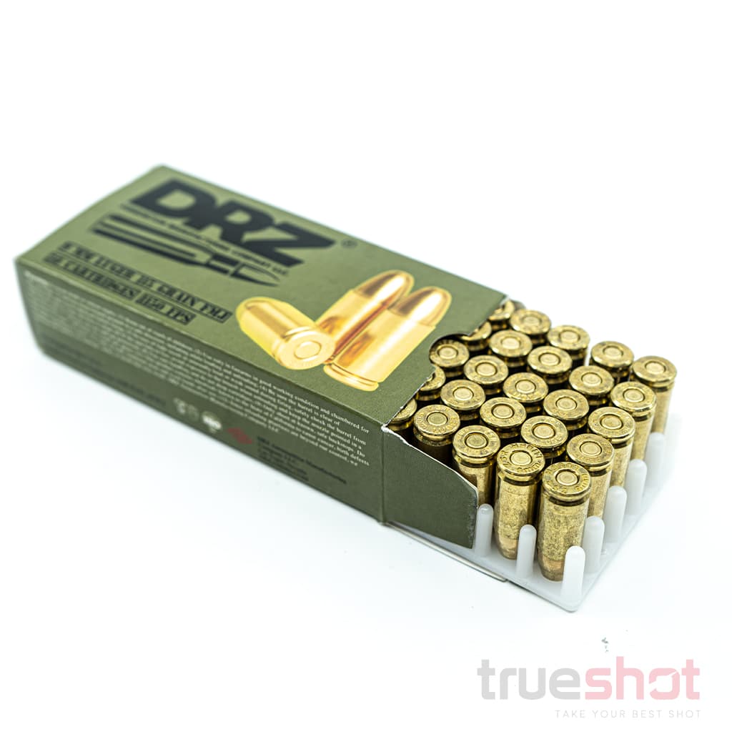 DRZ 9mm 115 Grain FMJ 50 Round Box Open