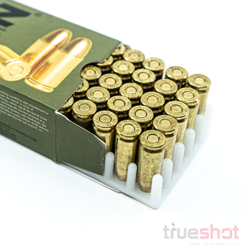 DRZ 9mm 115 Grain FMJ 50 Round Box Open Close Up