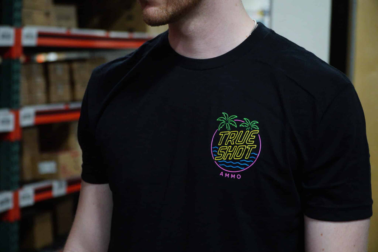 True Shot - Retro Beach Shirt - Black