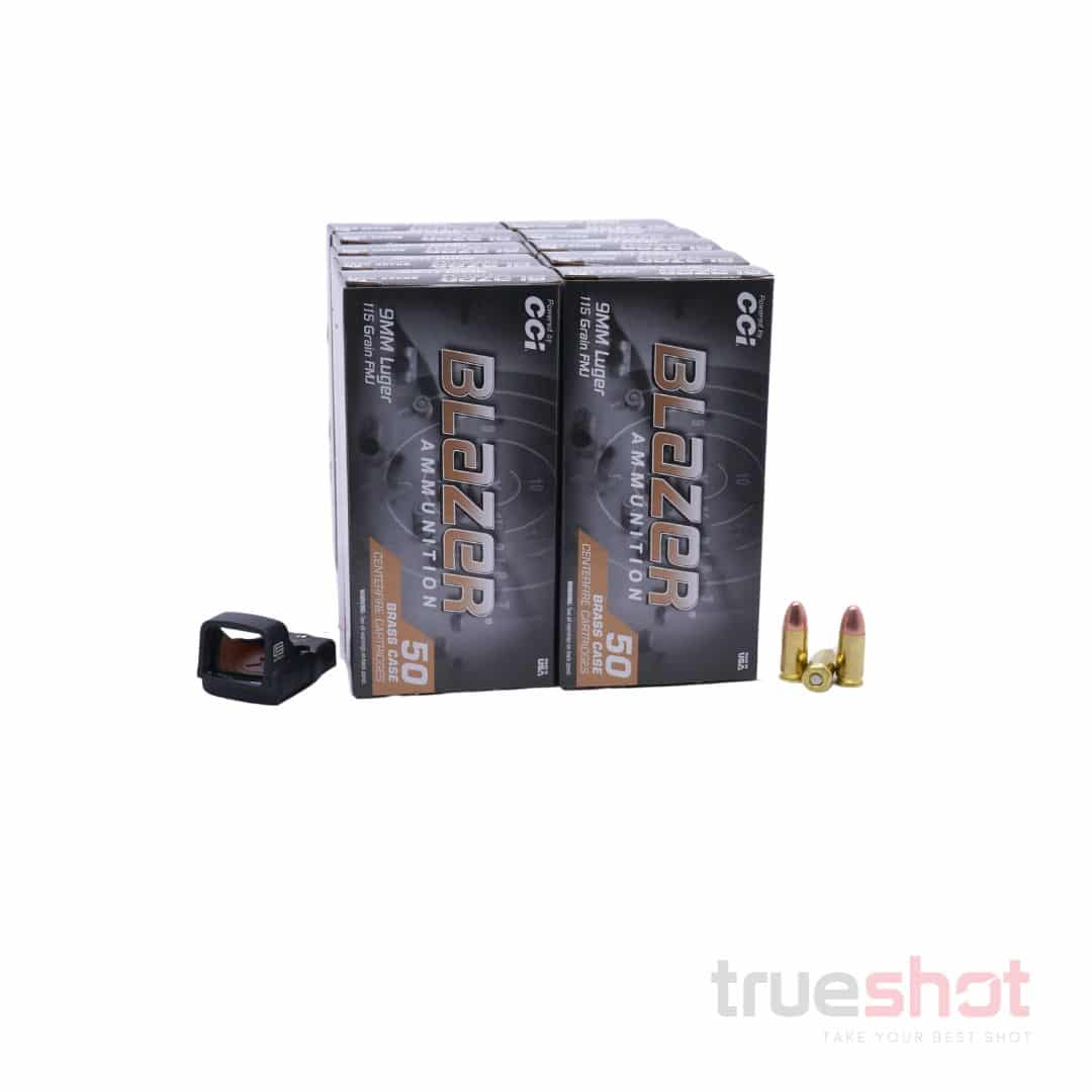 BUNDLE DEAL: Black EOTech ELFX Mini Pistol Red Dot Sight and 500 Rounds of Ammo