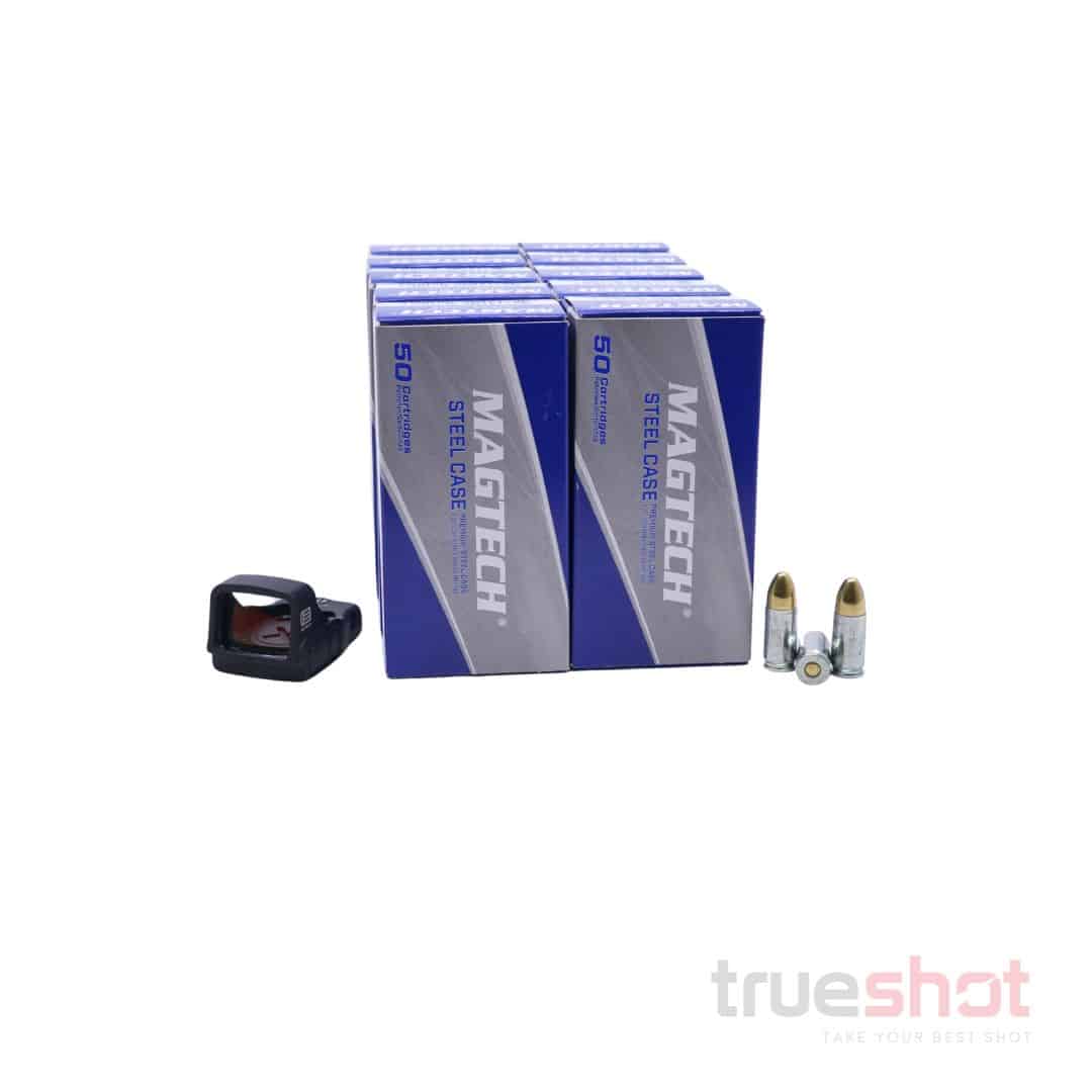 BUNDLE DEAL: Black EOTech ELFX Mini Pistol Red Dot Sight and 500 Rounds of Ammo