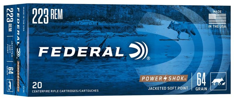 Federal - Power Shok - 223 Rem - 64 Grain - JSP