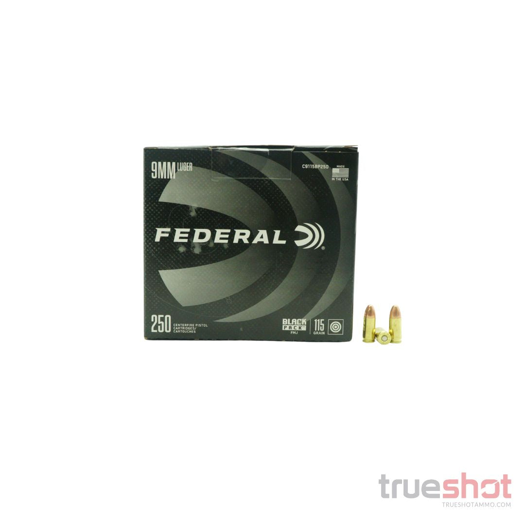 Federal - Black - 9mm - 115 Grain - FMJ