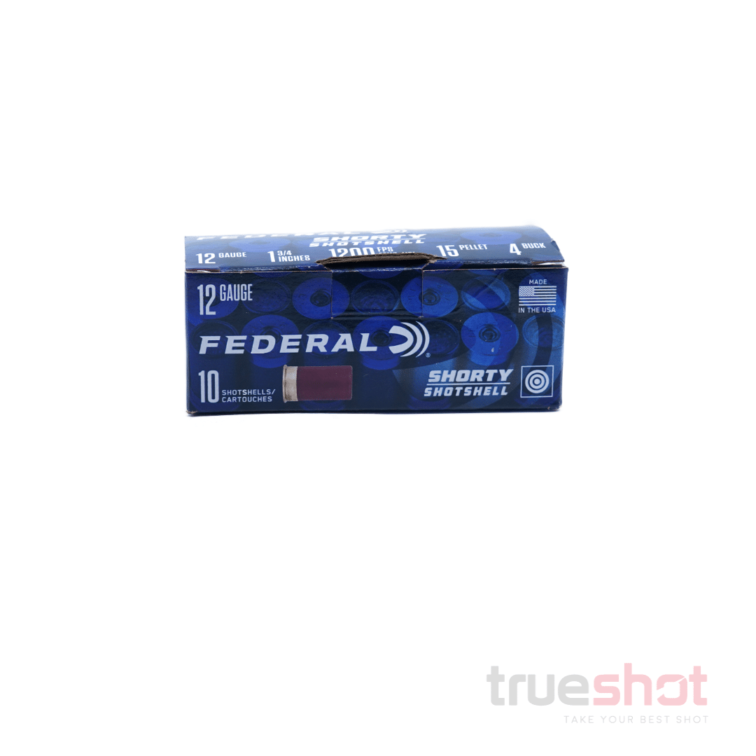 Federal - Shorty Shotshells - 12 Gauge - #4 Buck Shot - 1-3/4'' - 15 Pellet - 1200 FPS