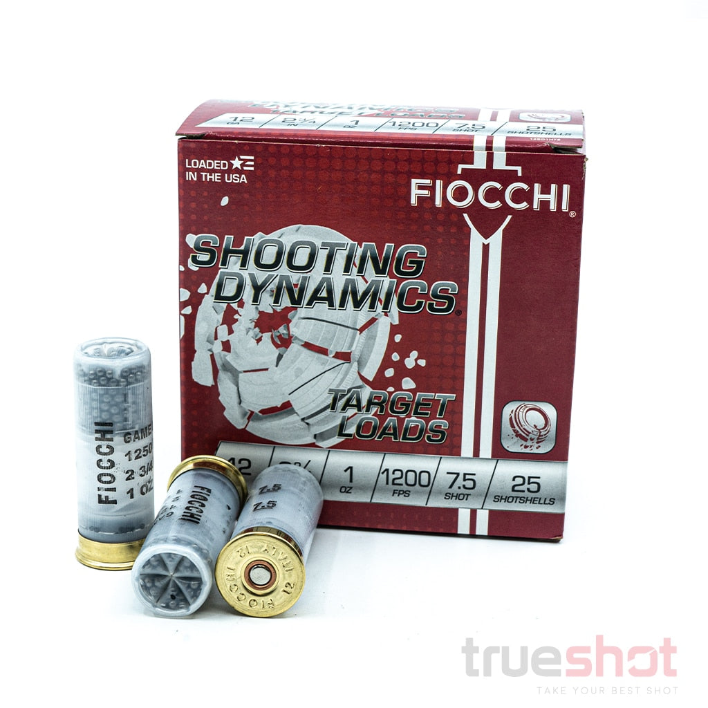 Fiocchi 12 Gauge Ammo, Shooting Dynamics, Target Load, 250 Round Box