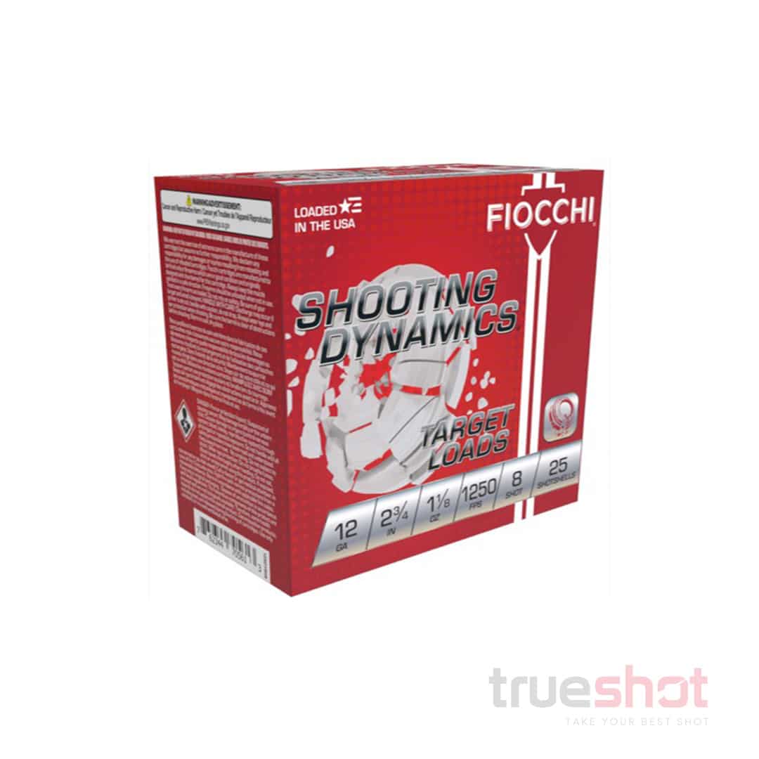 Fiocchi Shooting Dynamics 12 Gauge, 8 Shot, 2 3/4, 1 1/8oz., 1250FPS
