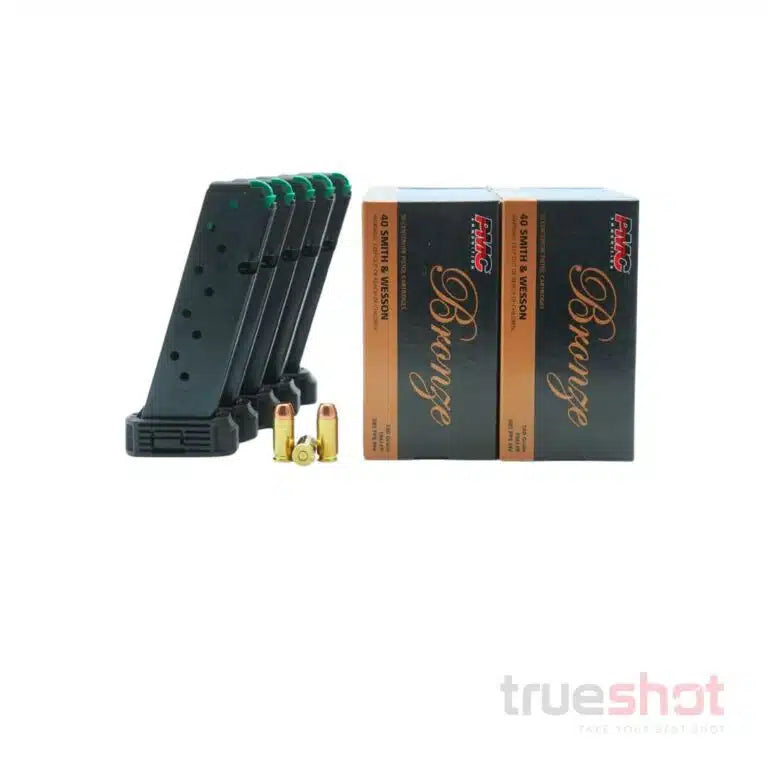 BUNDLE DEAL: 5 Black 10 Round Hi-Point 4095 Magazines and 500 Rounds of 40 S&W