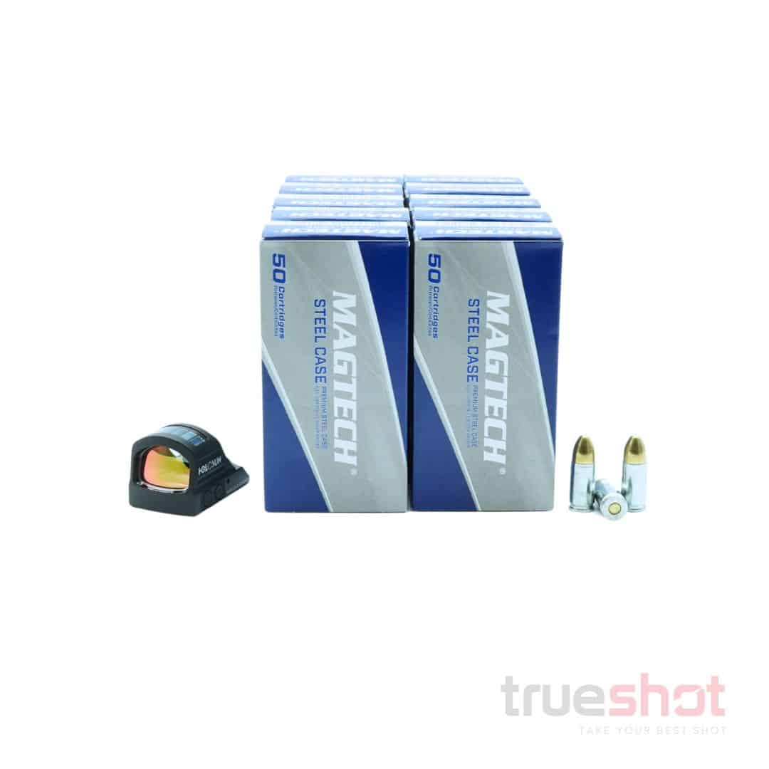 BUNDLE DEAL: Holosun 507C Green Dot Pistol Sight and 500 Rounds of Ammo