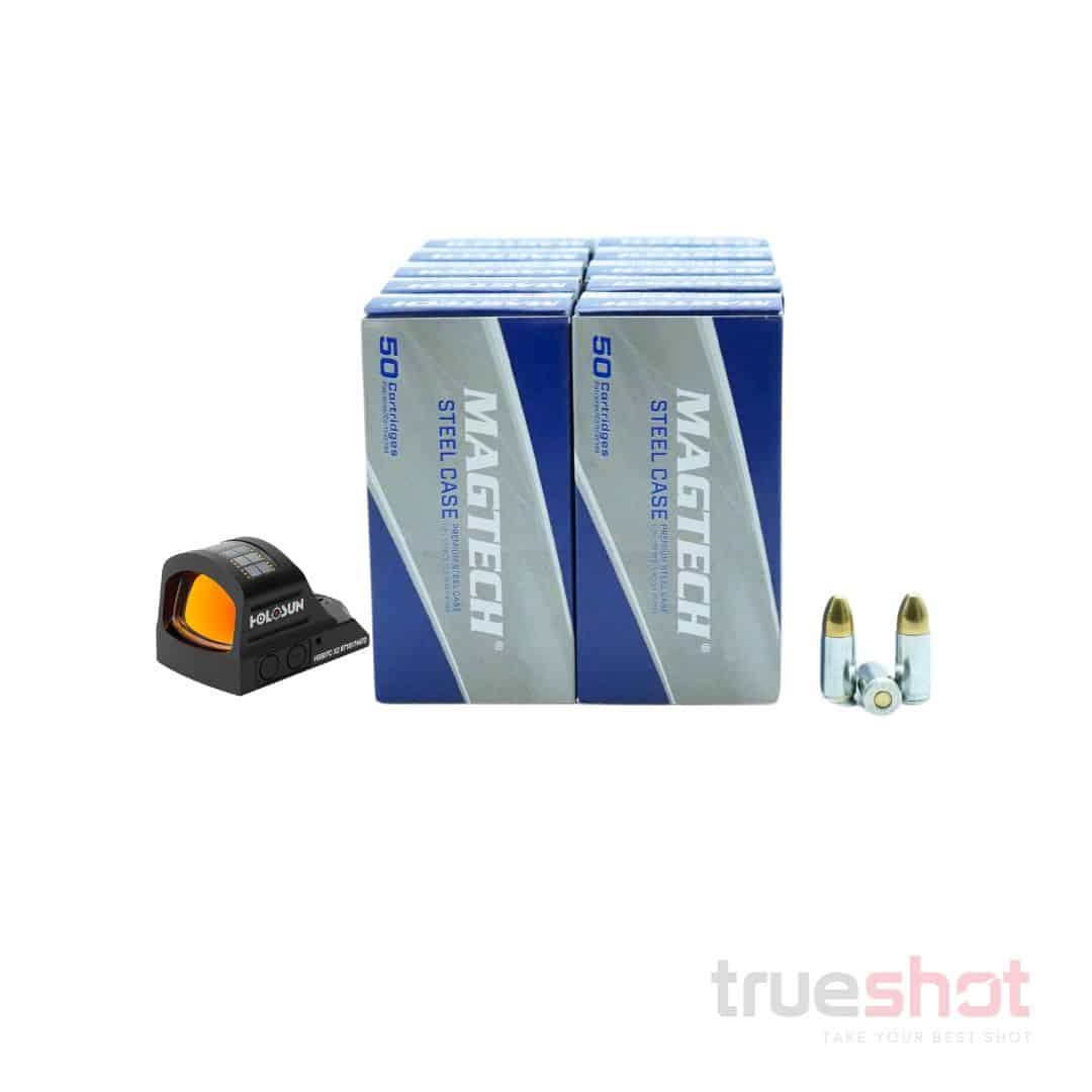 BUNDLE DEAL: Holosun 507c X2 Red Dot Pistol Sight and 500 Rounds of Ammo