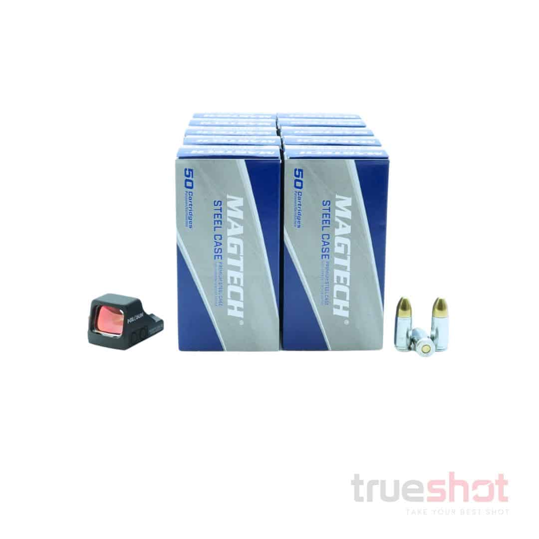 BUNDLE DEAL: Holosun 507k Green Dot Pistol Sight and 500 Rounds of Ammo