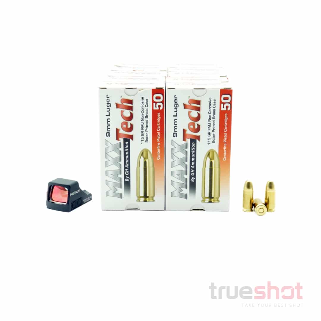 BUNDLE DEAL: Holosun 507k Green Dot Pistol Sight and 500 Rounds of Ammo