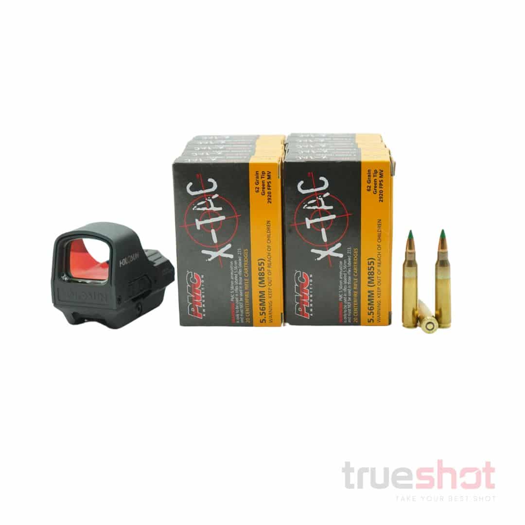 BUNDLE DEAL: Holosun 510C Red Dot Rifle Sight and 200 Rounds of Ammo
