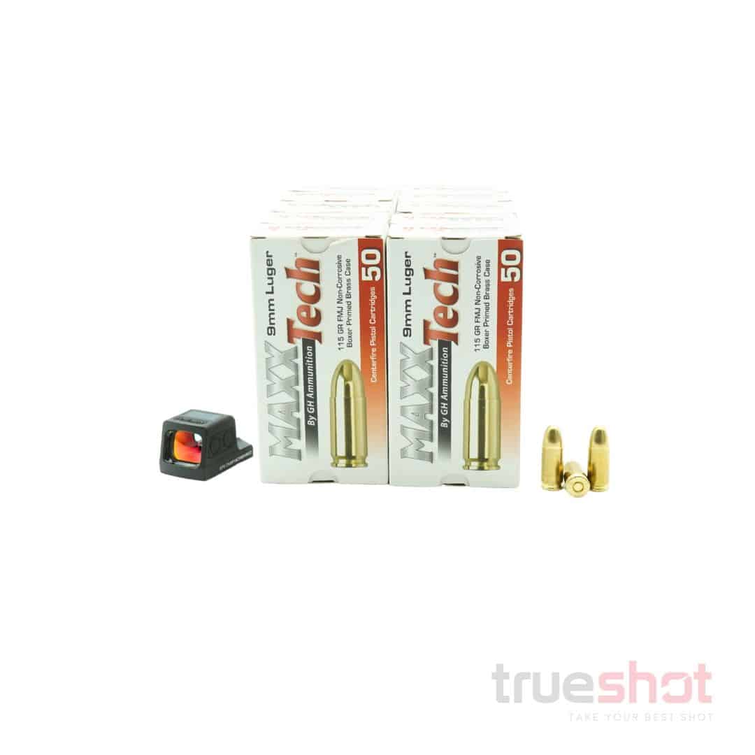 BUNDLE DEAL: Holosun EPS Carry Red Dot Pistol Sight and 500 Rounds of Ammo