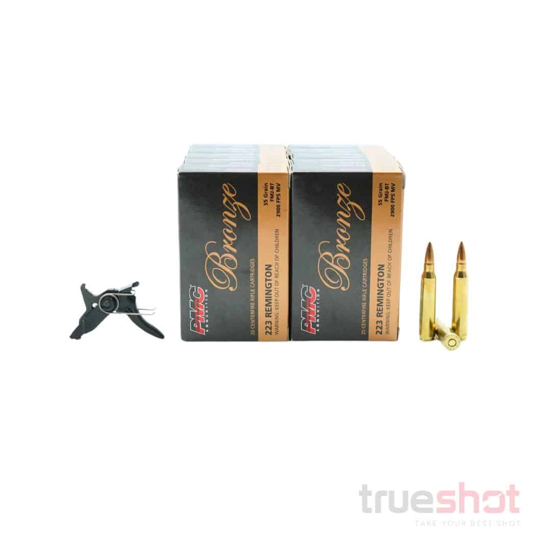 BUNDLE DEAL: Hiperfire EDTDM Single Stage Semi-Curved AR-15 Trigger and 200 Rounds of Ammo
