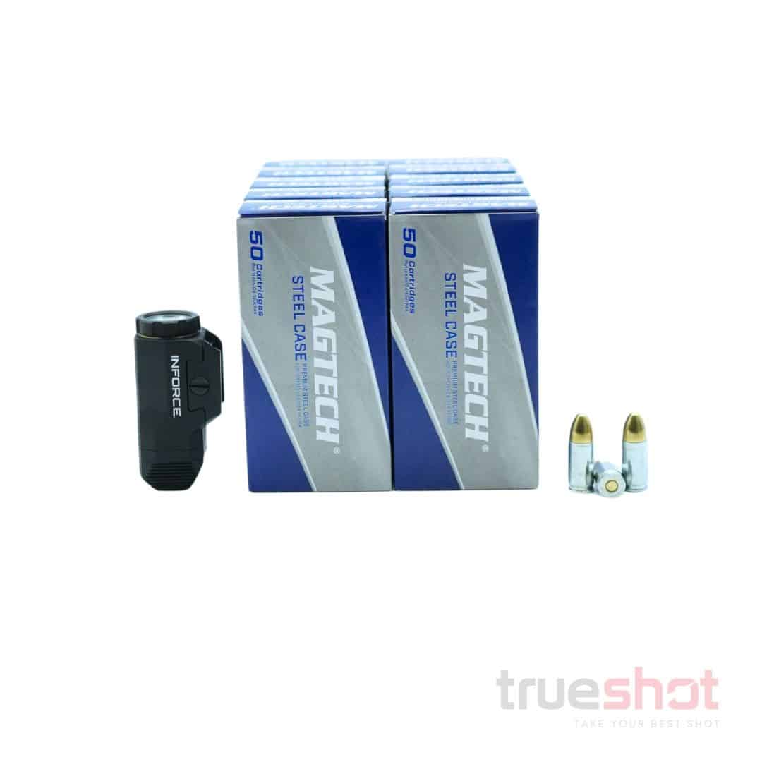 BUNDLE DEAL: Inforce Wild1 Pistol Light and 500 Rounds of Ammo