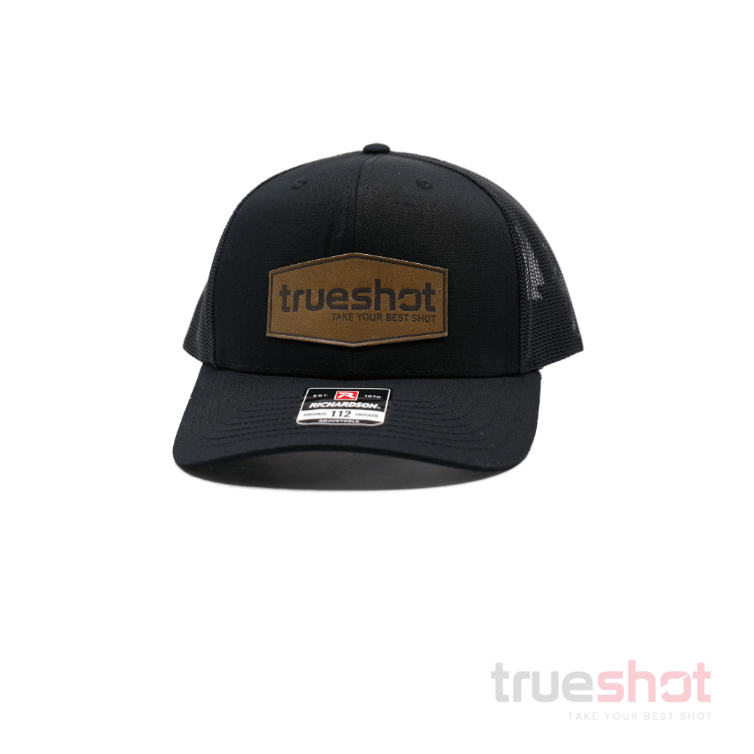 True Shot - Large Brown Leather Patch - Snapback Hat