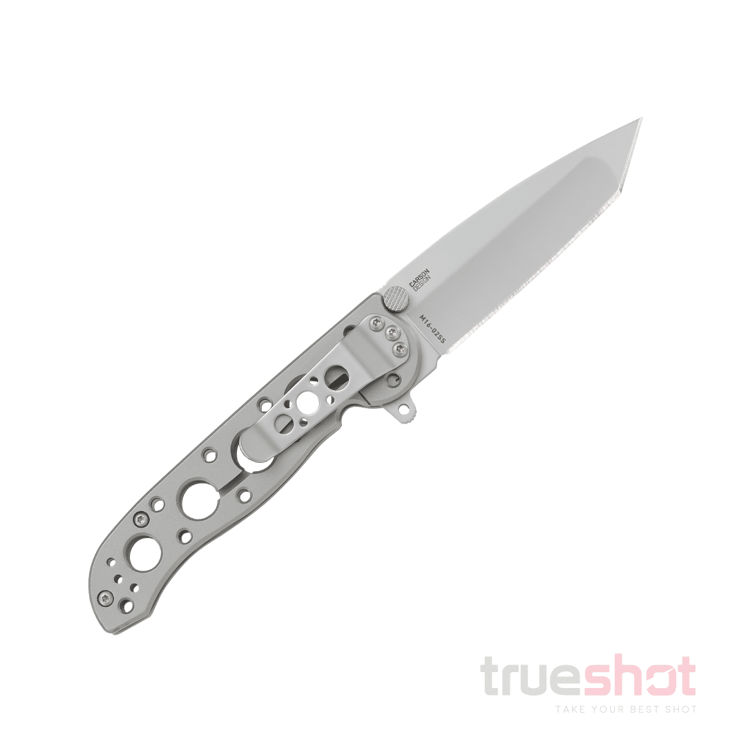 CRKT - M16-02SS Tanto Stainless Steel Frame Lock - Gray - Stainless Steel - Sandvik 12C27 - 3.00"