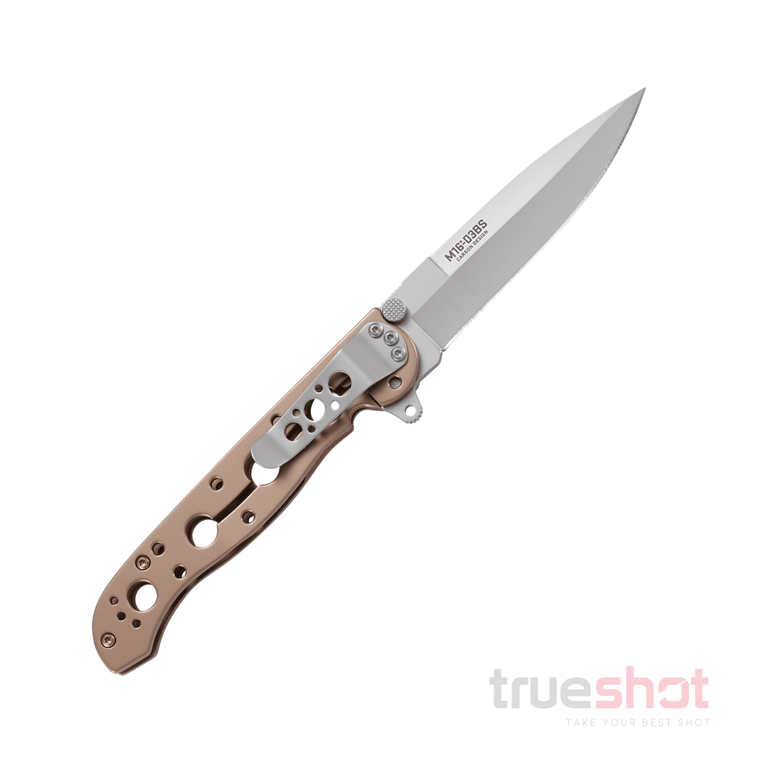 CRKT - M16-03BS Stainless Steel Frame Lock - Satin Blade - Bronze - Stainless Steel - Sandvik 12C27 - 3.55"