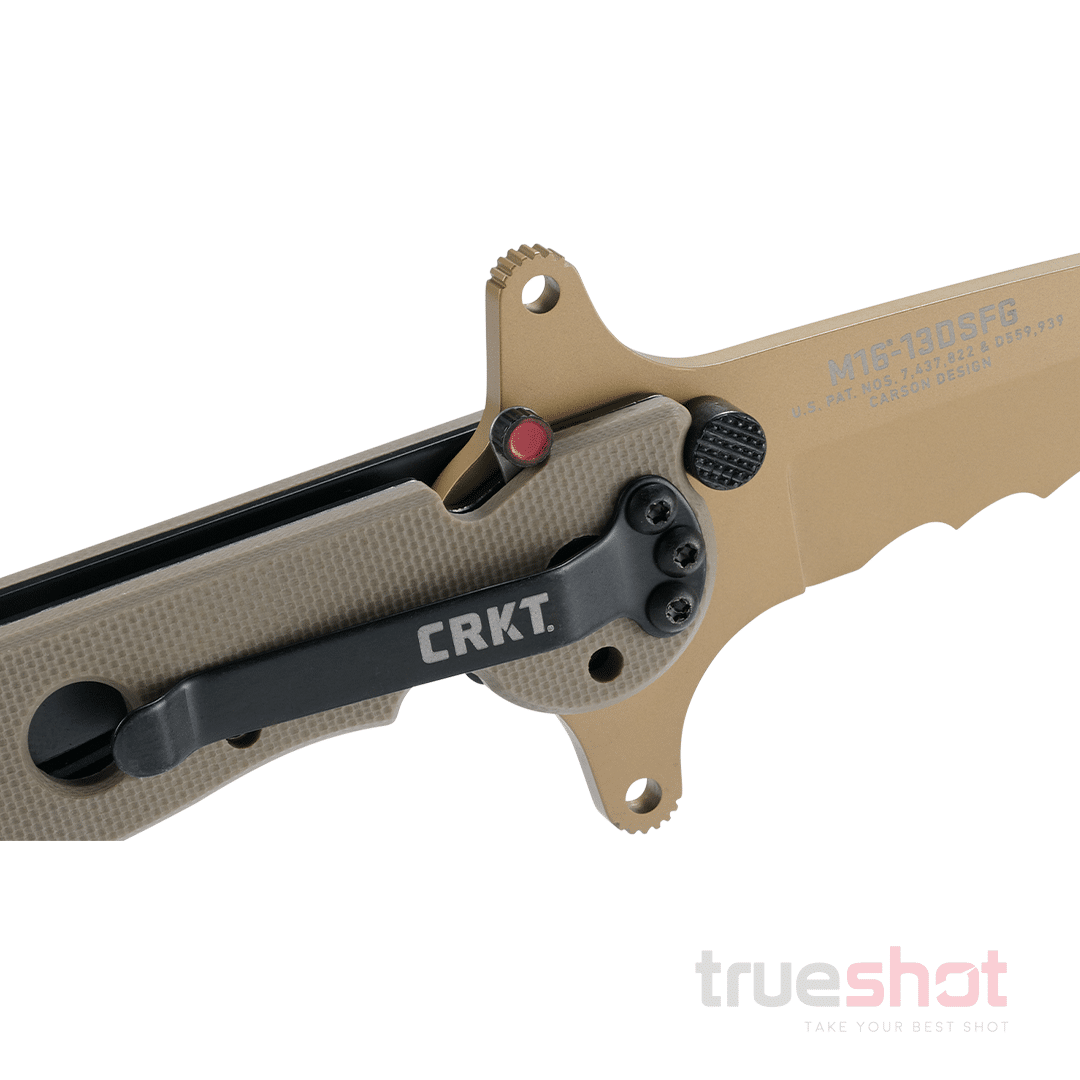 CRKT - M16-13DSFG Tanto Serrated Flipper - Tan - G-10 - Stainless Steel - 3.50"
