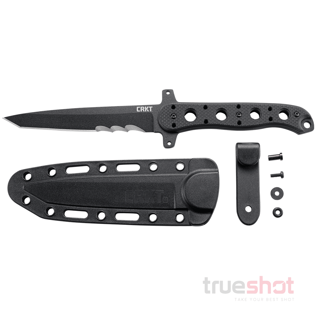CRKT - M16-13FX Fixed Blade Serrated - Black - G-10 - SK-5 - 4.625"