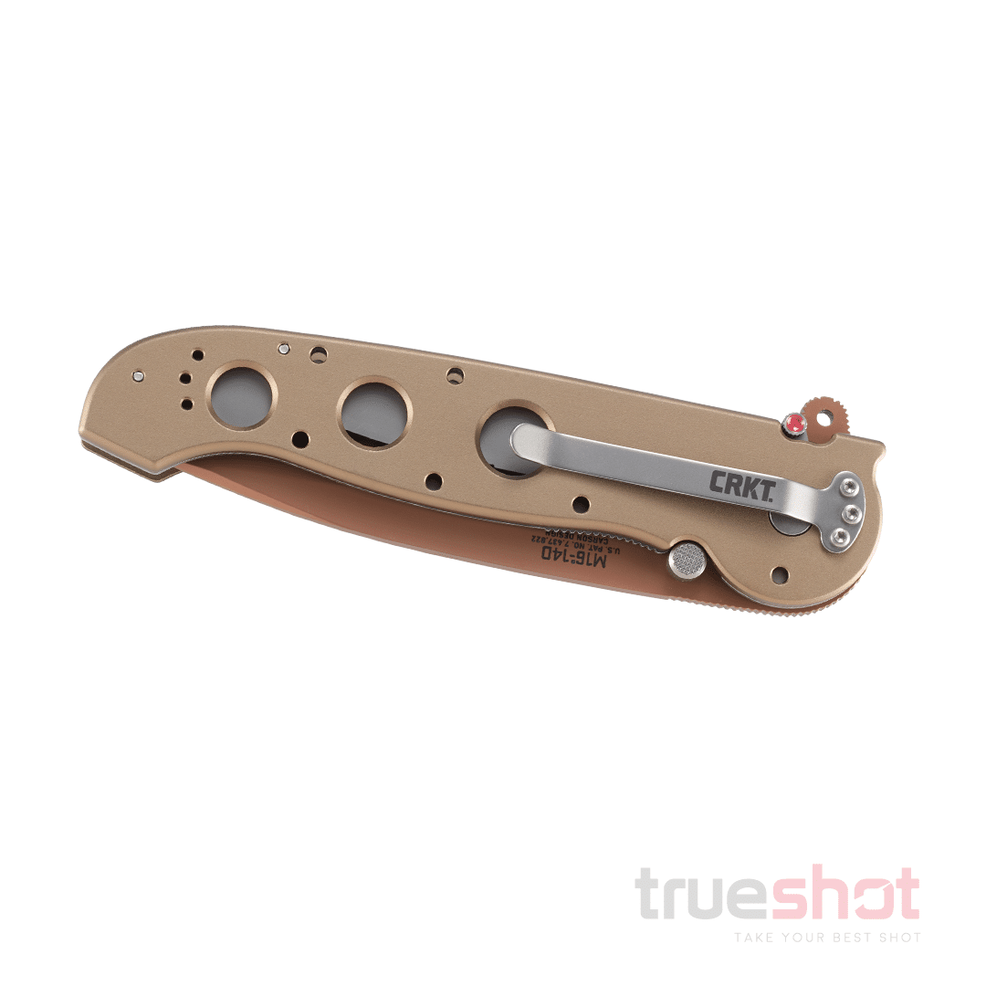 CRKT - M16-14D Desert Tan Tanto Flipper - Tan - Aluminum - AUS-8 - 3.875"