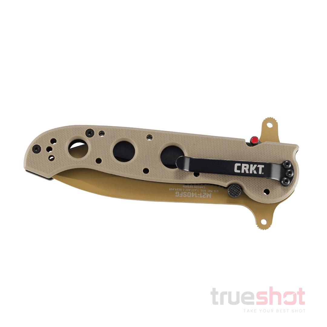 CRKT - M21-14DSFG Special Forces Spear Point Serrated - Tan - G-10 - Stainless Steel - 3.875"