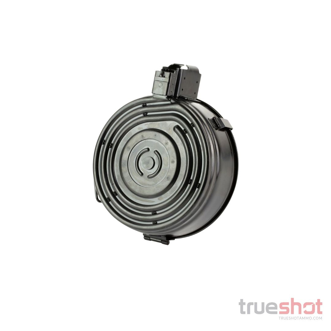 MAGAZINE BUNDLE: KCI - AK-47 - 75 Round Drum Steel Magazine with Maxxtech - Steel Series NFR - 7.62x39 - 123 Grain - FMJ - Steel - 300 Rounds
