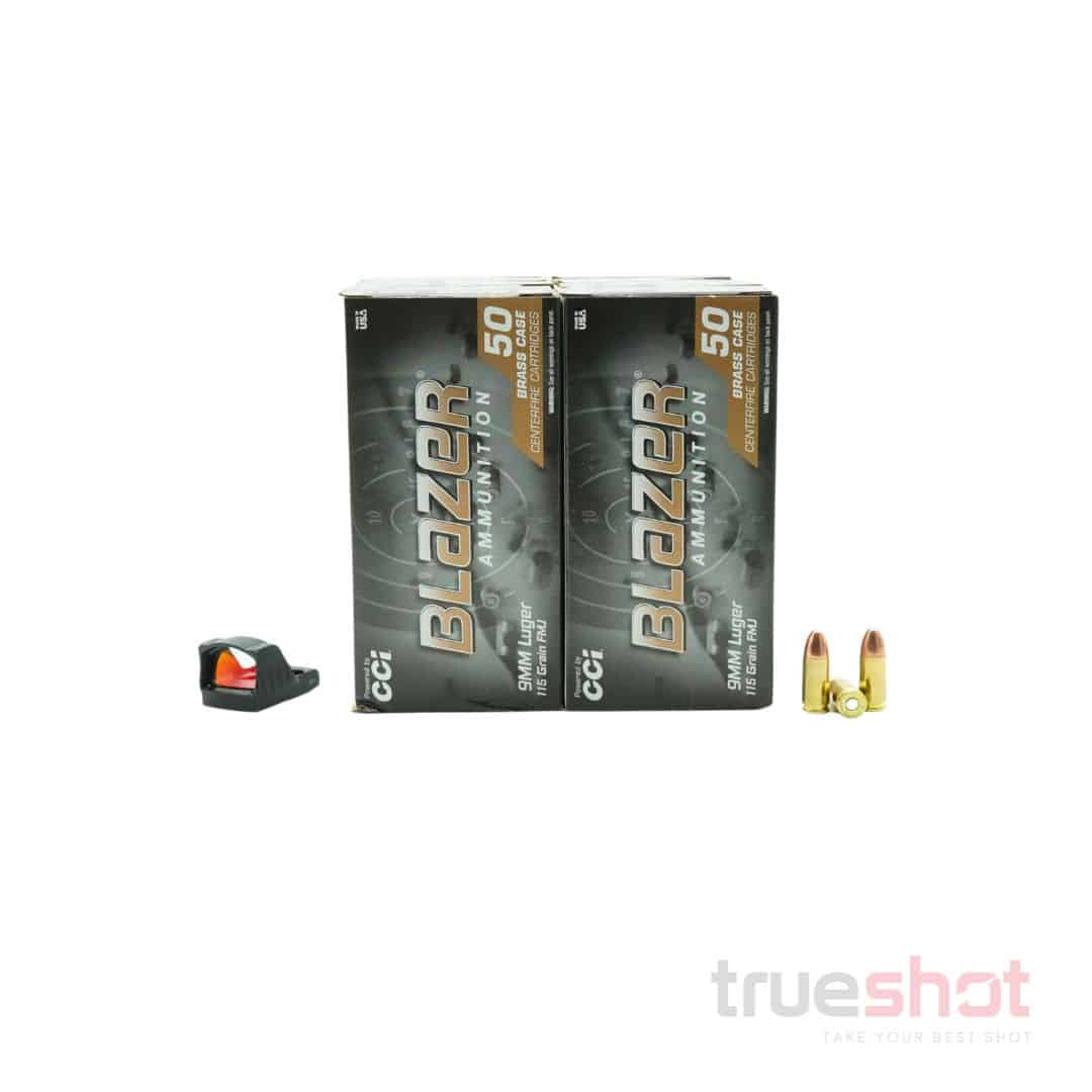 BUNDLE DEAL: Mecanik M01 RMSc Red Dot Pistol Sight and 500 Rounds of Ammo