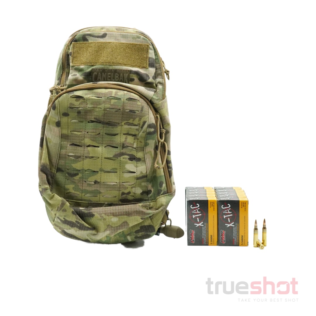 BUNDLE DEAL: Multicam CamelBak MULE Backpack with Reservoir and 200 Rounds of Ammo