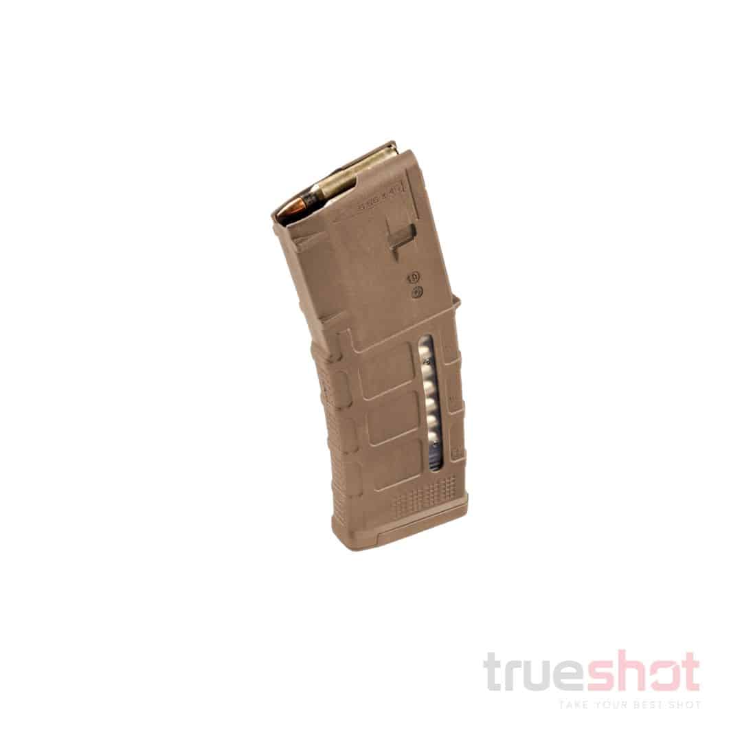 BUNDLE DEAL: 5 Tan 30 Round Magpul M3 Window AR-15 Magazines and 200 Rounds of Ammo