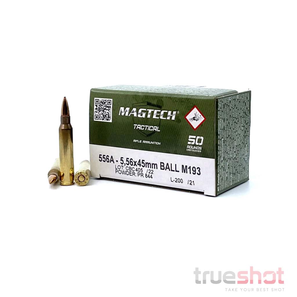 Magtech 5.56x45mm 55 Grain M193 spec full metal jacket in a 50 round box