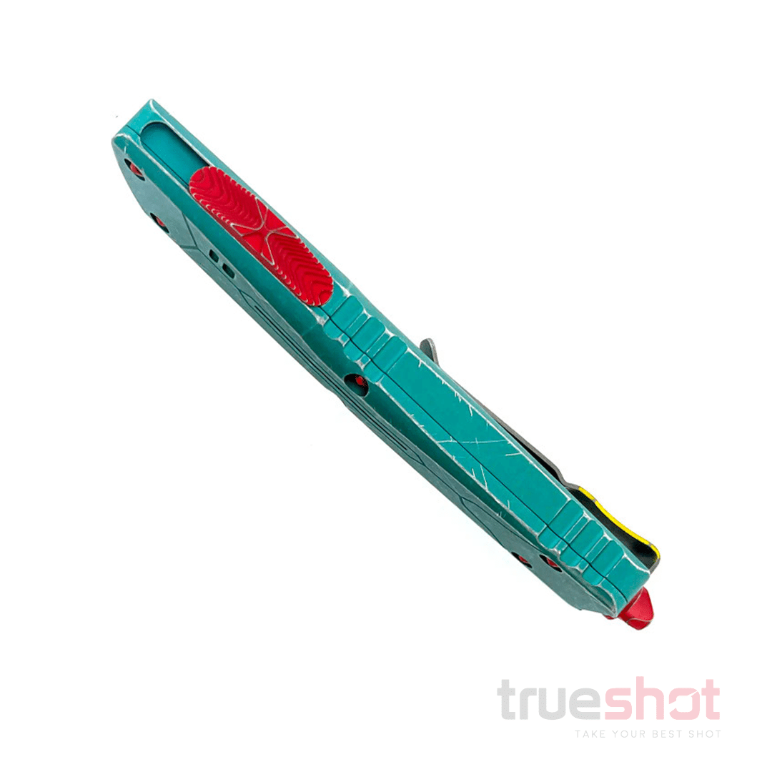 Microtech - Combat Troodon - Hellhound Bounty Hunter - Green - Aluminum - Premium Steel - 3.80"