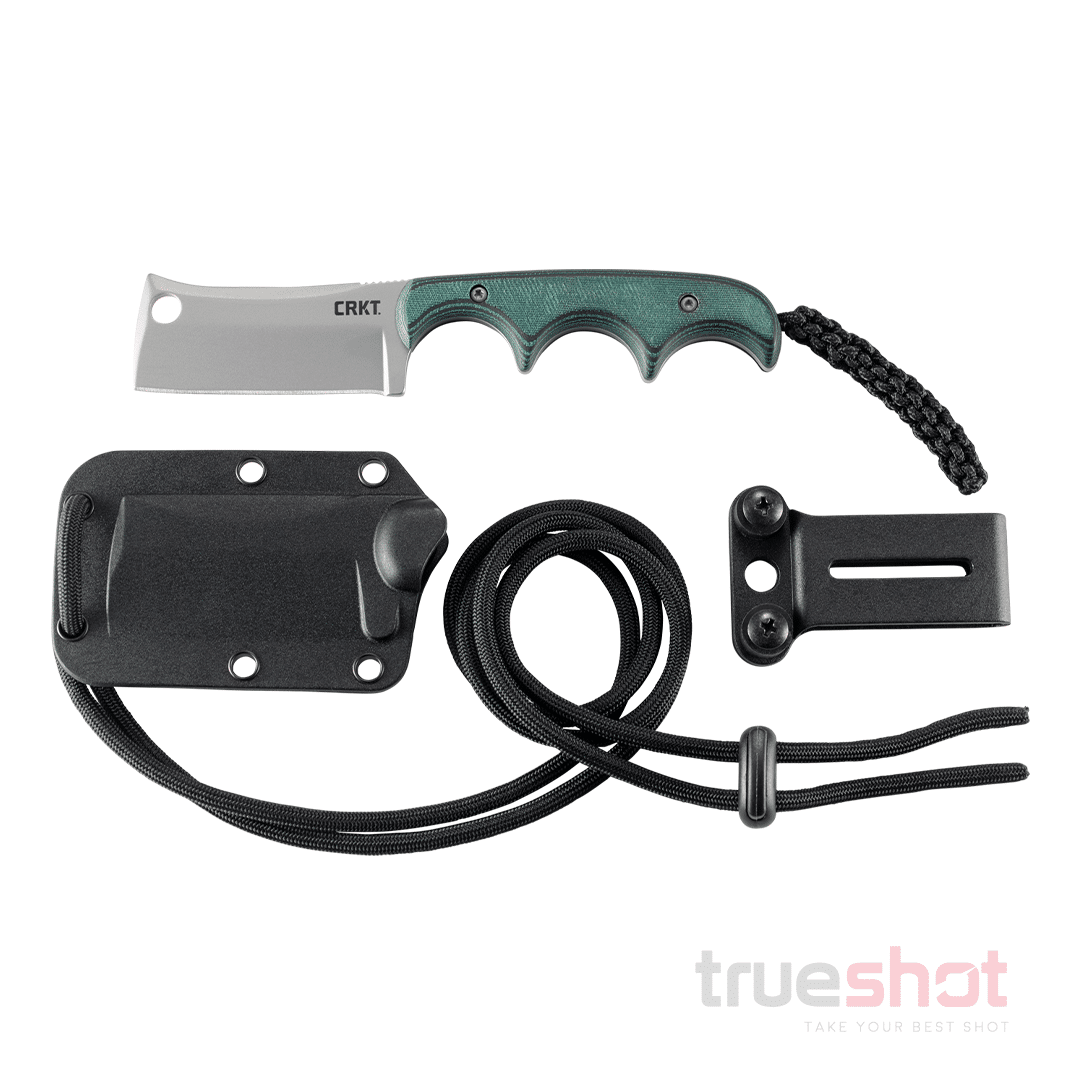 CRKT - Folts Minimalist Cleaver - Green - G-10 - Stainless Steel - 2.125"