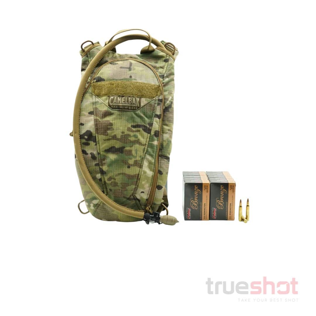 BUNDLE DEAL: Multicam CamelBak ThermoBak Minimalist Backpack with Reservoir and 200 Rounds of Ammo