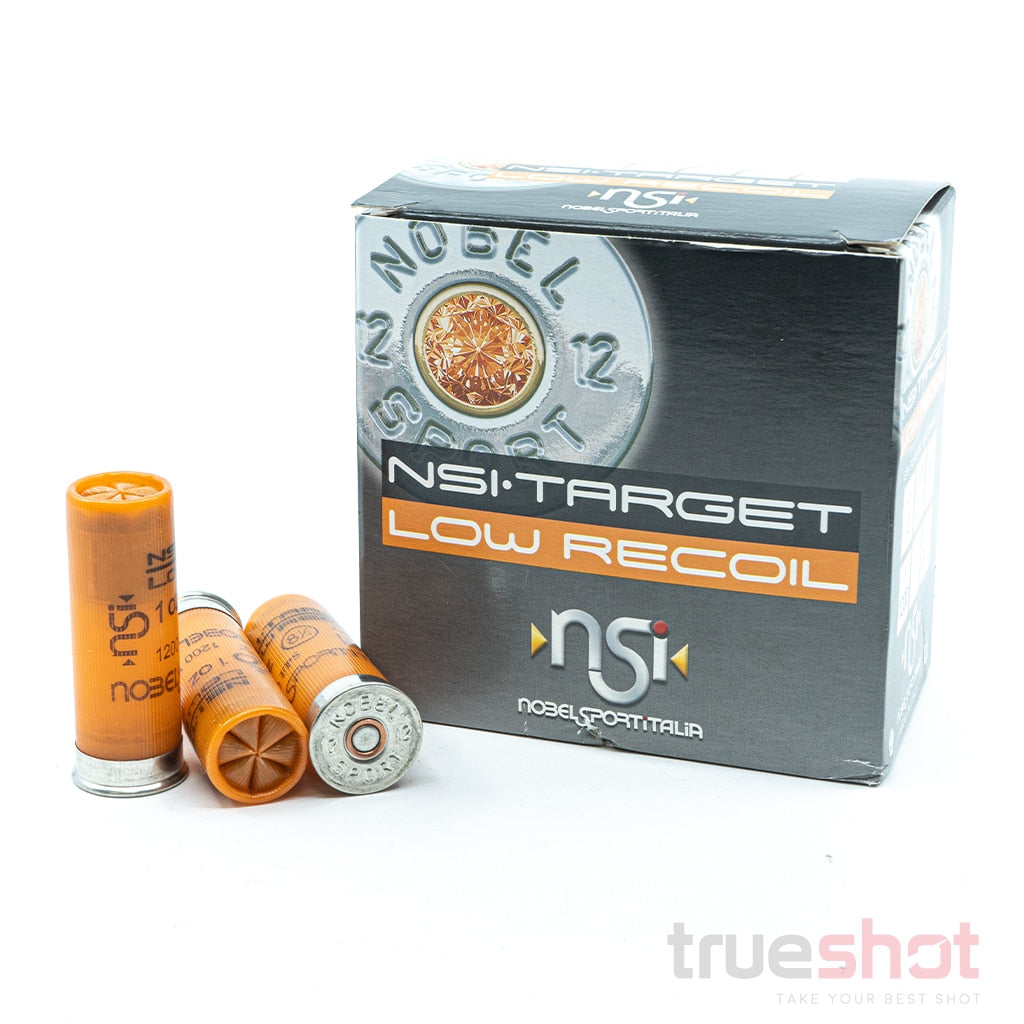 Nobel Sport, Target Low Recoil, 12 Gauge Ammo, 8.5 Shot, 25 Round Box